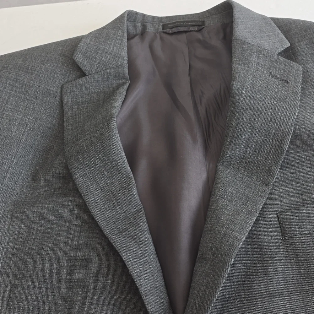 Lauren Ralph Lauren Wool 2 Button Blazer Suit  Jacket Gray Size 46L